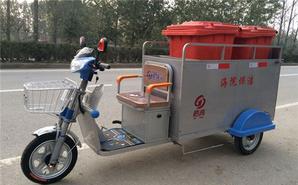 巴宜电动三轮双桶车DG3240A2配2个240垃圾桶