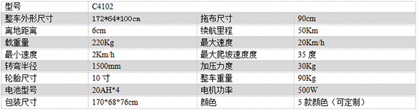 电动巴宜尘推车C4102