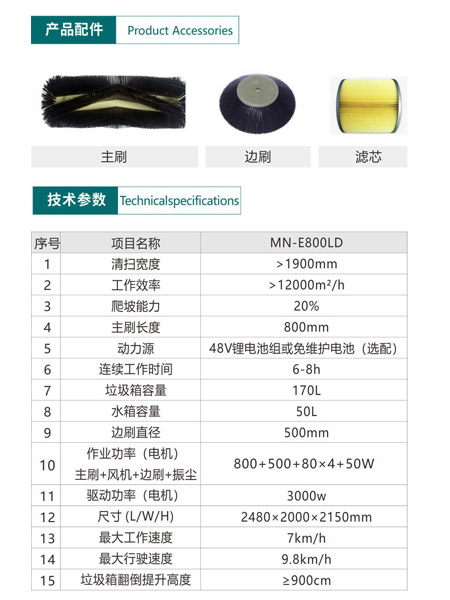 新型全封闭自卸式巴宜扫地机MN-E800LD
